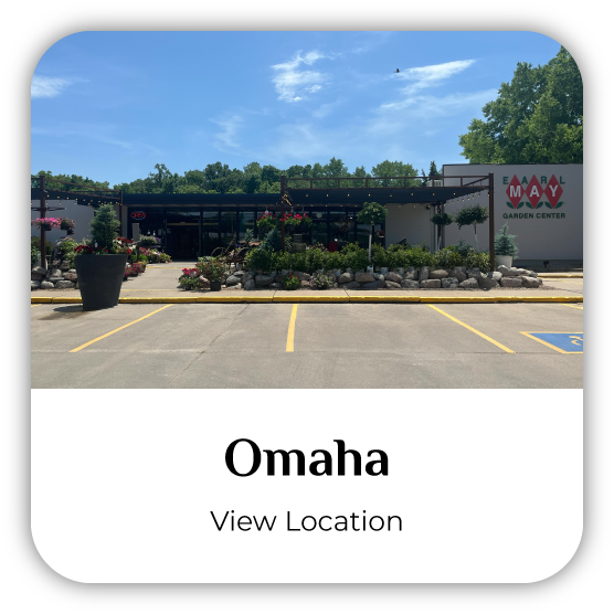 Omaha, Nebraska, Earl May Garden Center storefront.