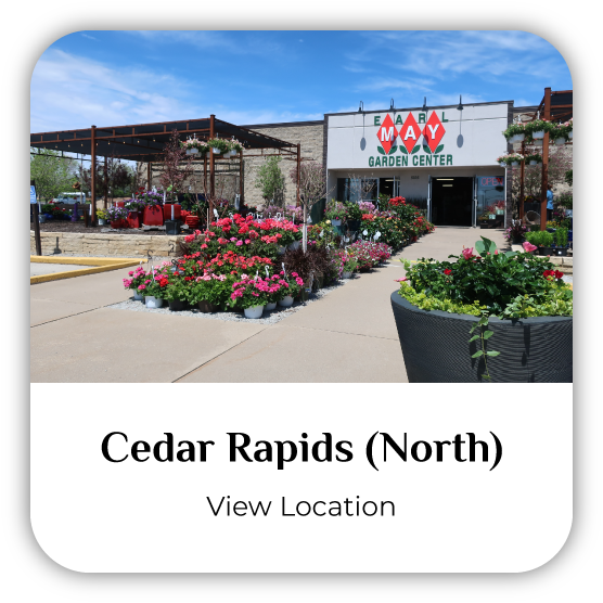 North Cedar Rapids, Iowa, Earl May Garden Center storefront.