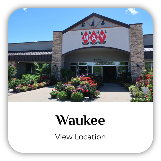 Waukee, Iowa, Earl May Garden Center storefront.