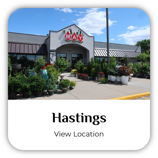 Hastings, Nebraska, Earl May Garden Center storefront.