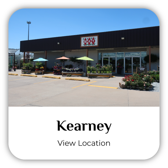 Kearney, Nebraska, Earl May Garden Center storefront.