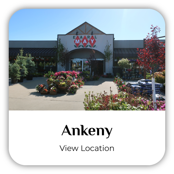 Ankeny, Iowa, Earl May Garden Center storefront.
