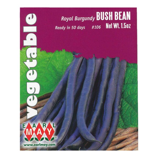 Packet of Earl May Royal Burgundy Bush Bean seeds