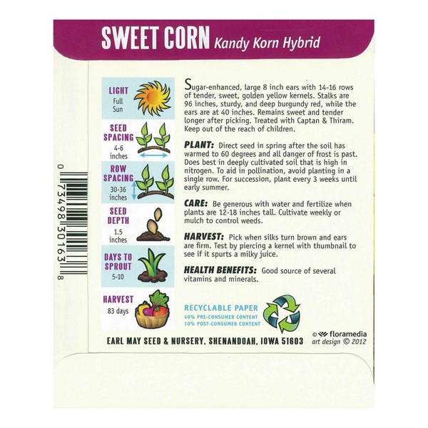 Kandy Korn Hybrid Corn Seeds | Sweet & Sturdy | Earl May