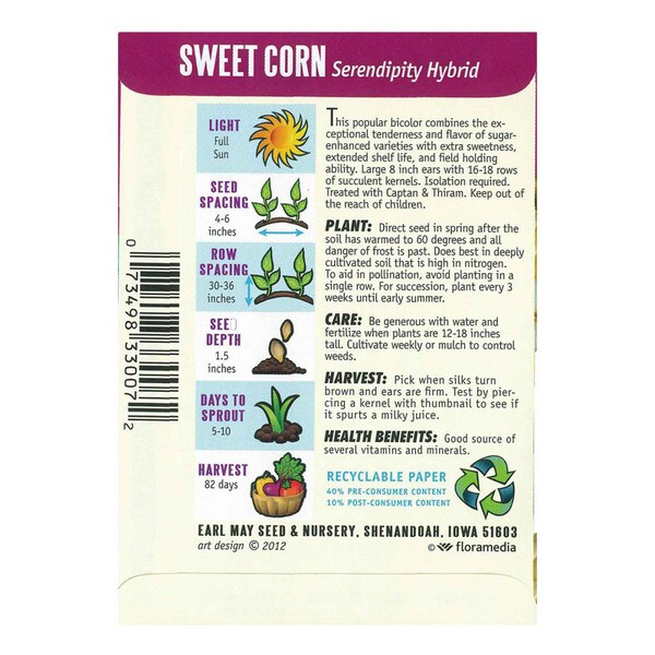 Serendipity Hybrid Corn Seeds | Bicolor Sweetness | Earl May