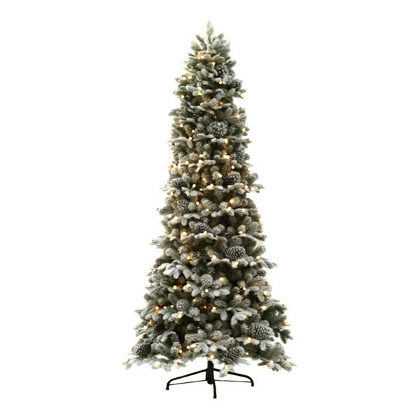 7.5ft Mountain Flocked Slim Pine Christmas Tree Earl May