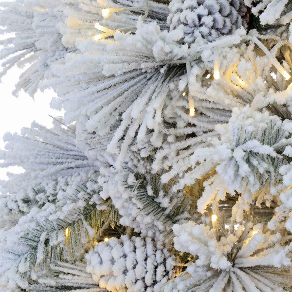 5ft Flocked Crystal Pine Christmas Tree Earl May