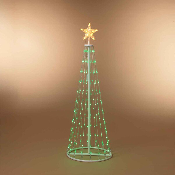 Steel Indoor/Outdoor 4ft Christmas Tree with LED Lights plus Remote