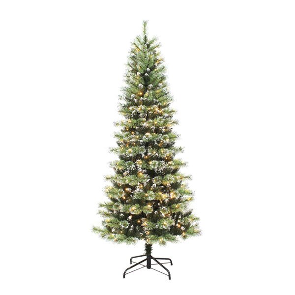 7.5ft Slim Snowy Silverton Christmas Tree Earl May