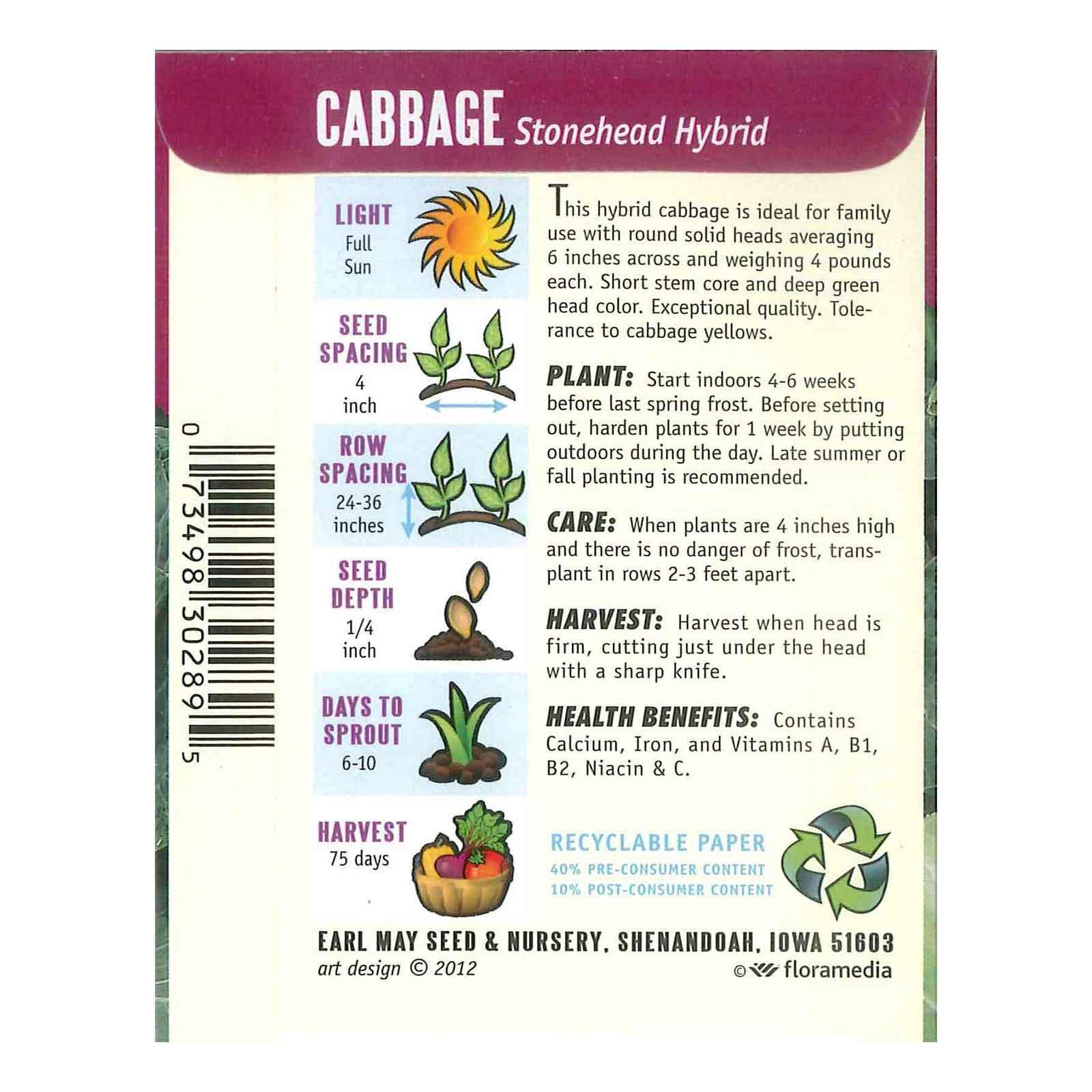 【coba_plants】 Bonnie Plants 1.19 qt. Bonnie Hybrid Cabbage Plants, 6-Pack