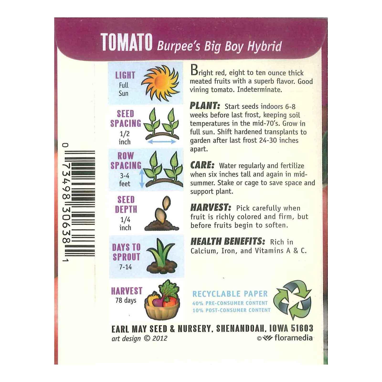 Tomato - Burpee's Big Boy Hybrid Seeds | Earl May