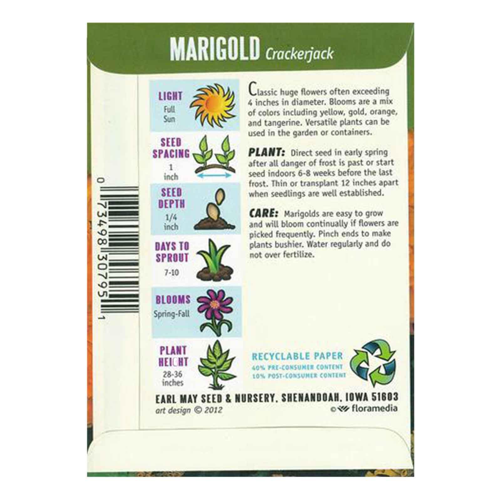 marigoldsさん専用２　1000 Wetsel Seed™ Marigold Tall Crackerjack Mix Seed – Greenhouse