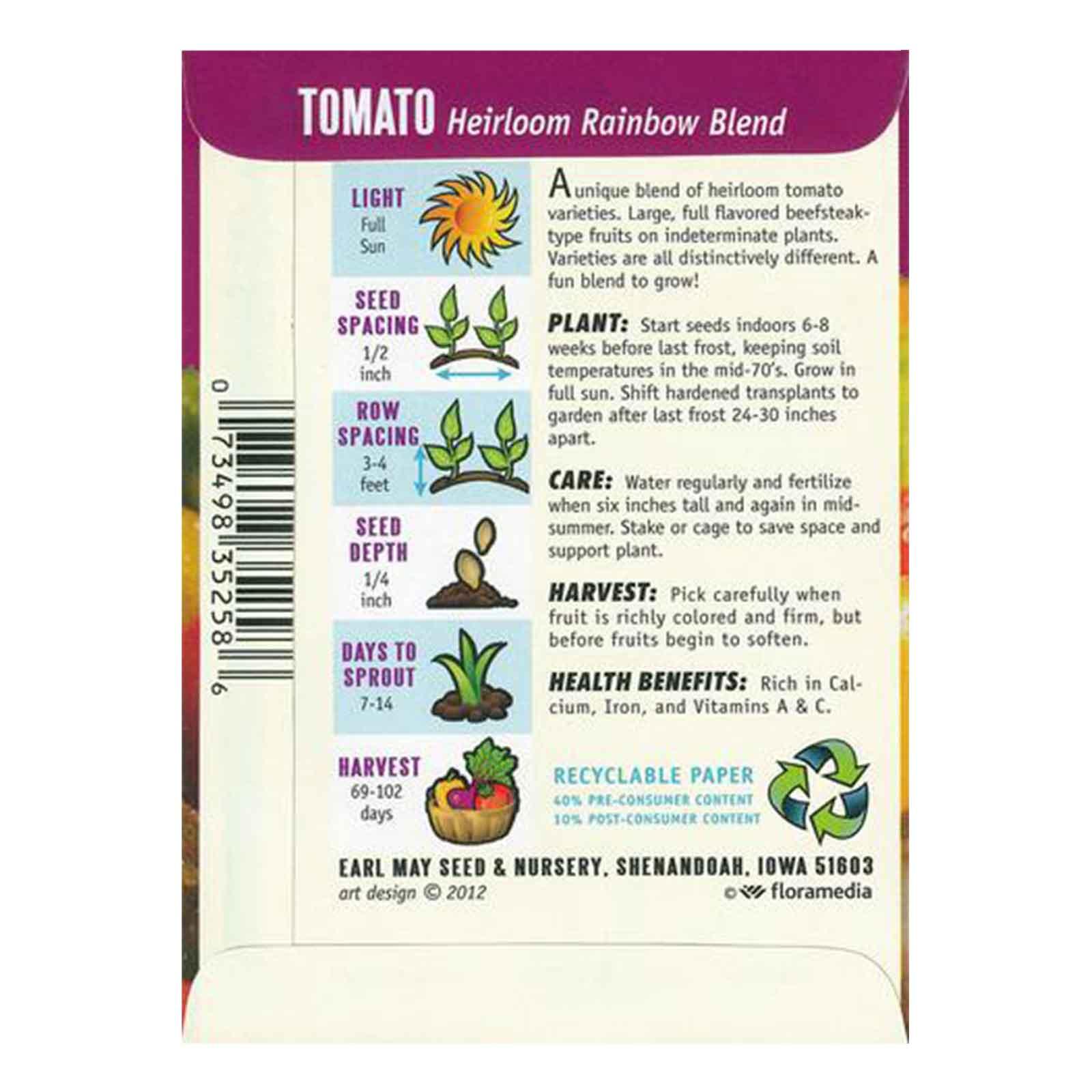 Tomato Heirloom Rainbow Blend Seeds Earl May