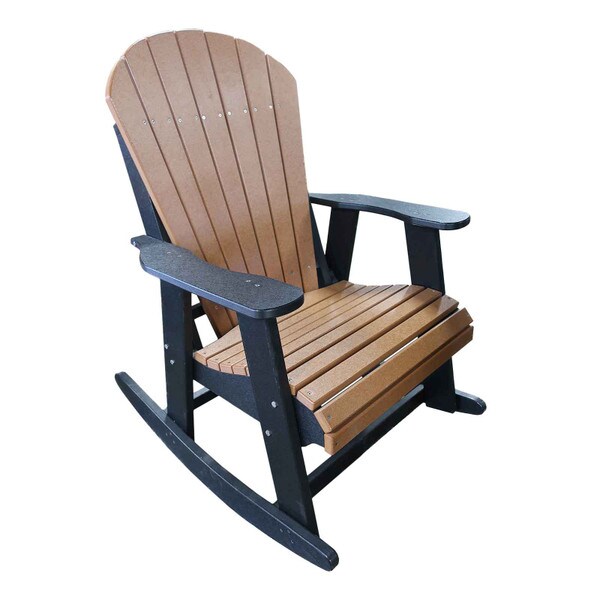 Rocking Adirondack Chair Blk Cedar