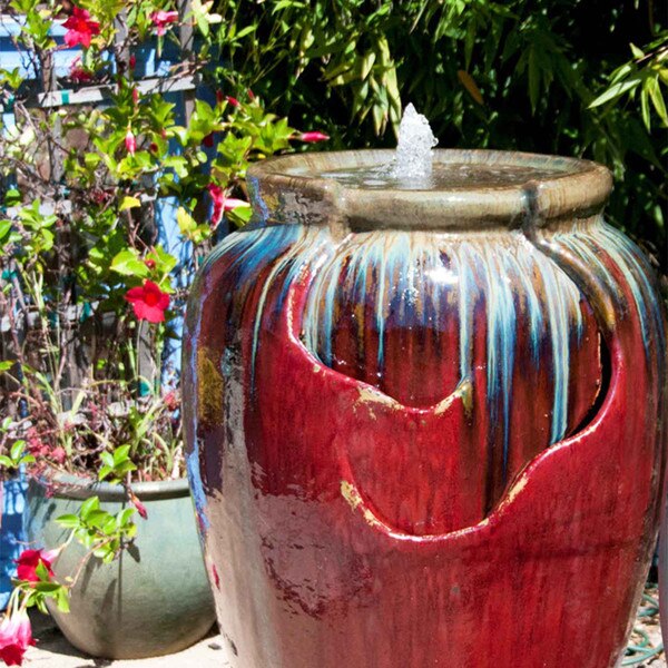 Tea Garden Vase Ceramic Fountain - Ship to Store - Pickup In Store Only