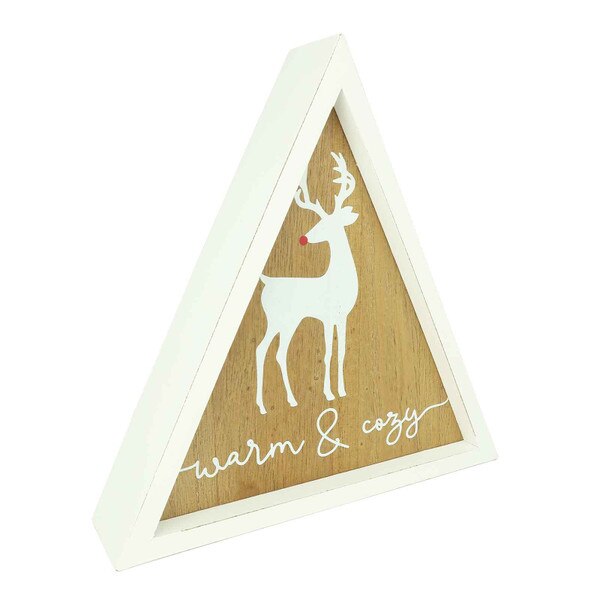 Sign Wood Framed Christmas Tree Shaped Tabletop Sign Earl May