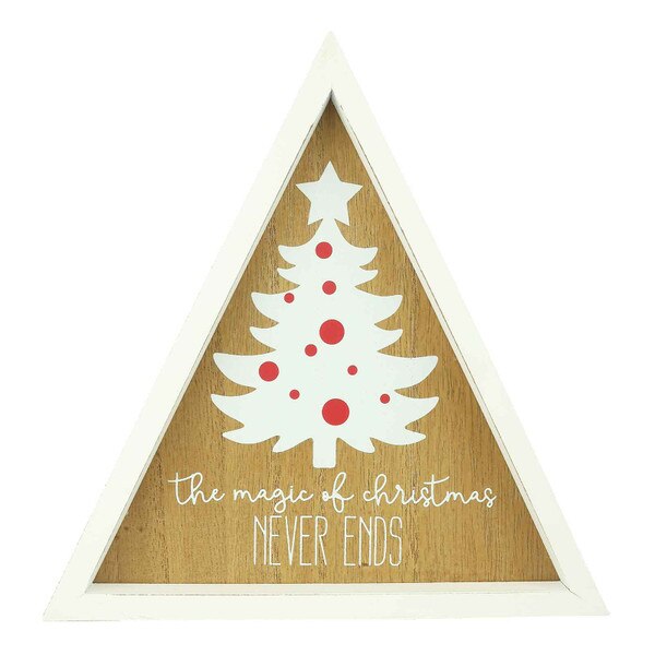Sign Wood Framed Christmas Tree Shaped Tabletop Sign Earl May