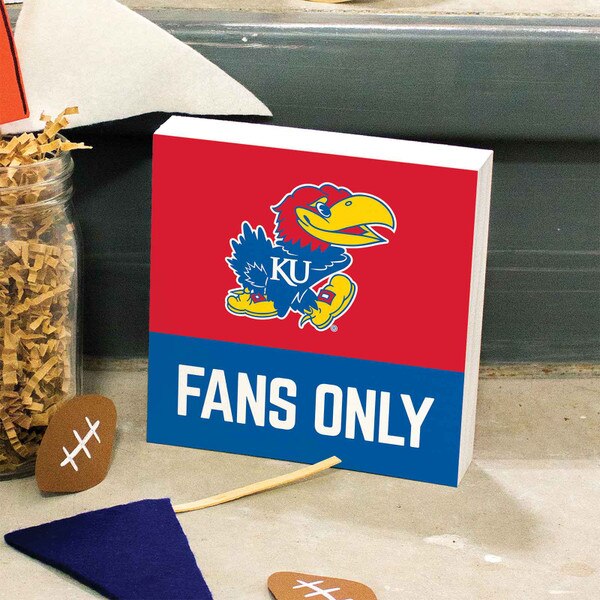 College Tabletop Sign Kansas Fans Only Earl May