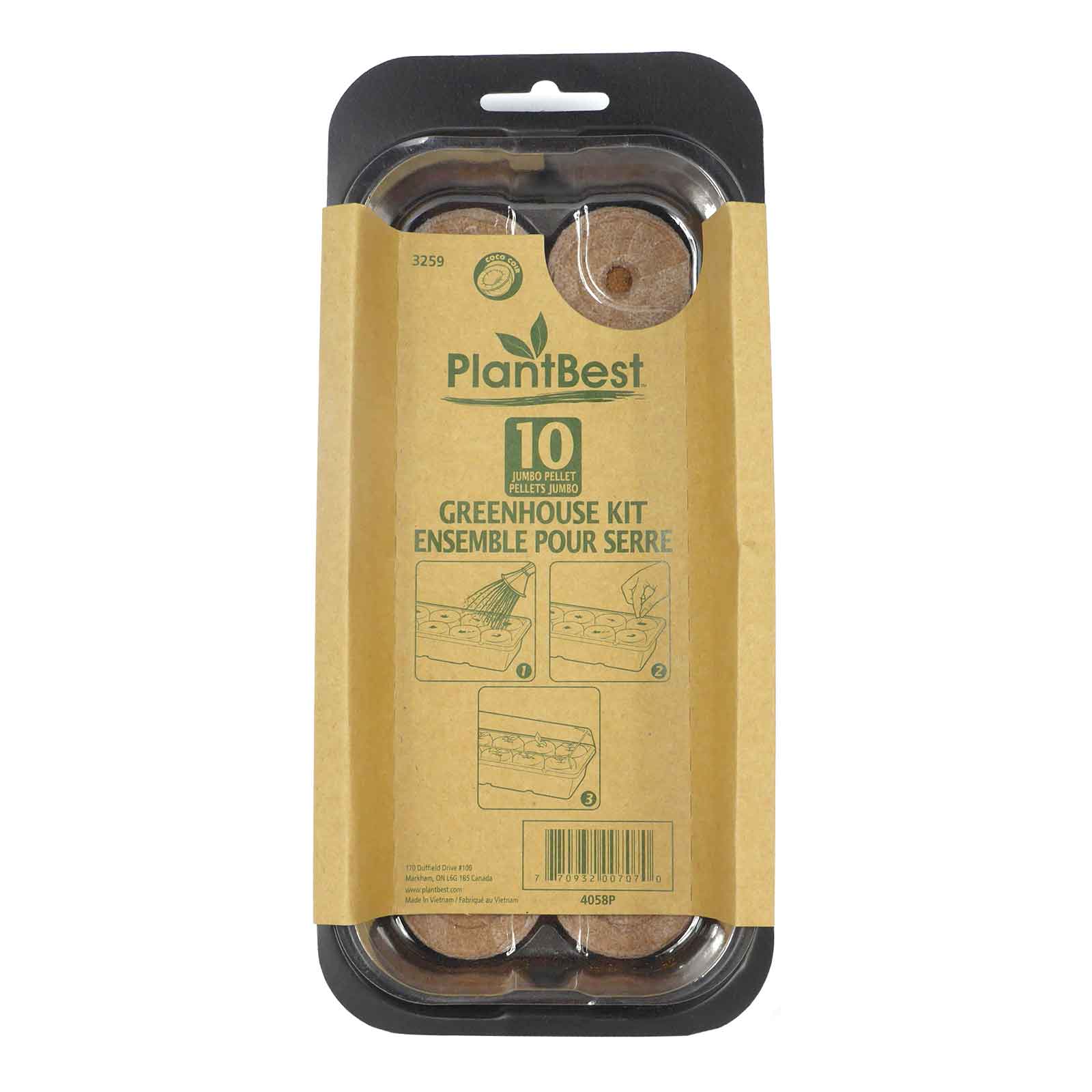 PlantBest Jumbo Coco Coir Pellet Greenhouse Kit - 10 Pack | Earl May